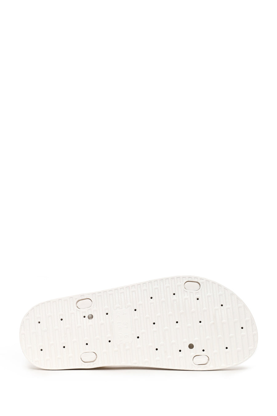 Women's White Strapped Chunky Sole Jelly Sandals