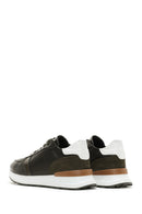 Men's Khaki Leather Sneaker | Derimod