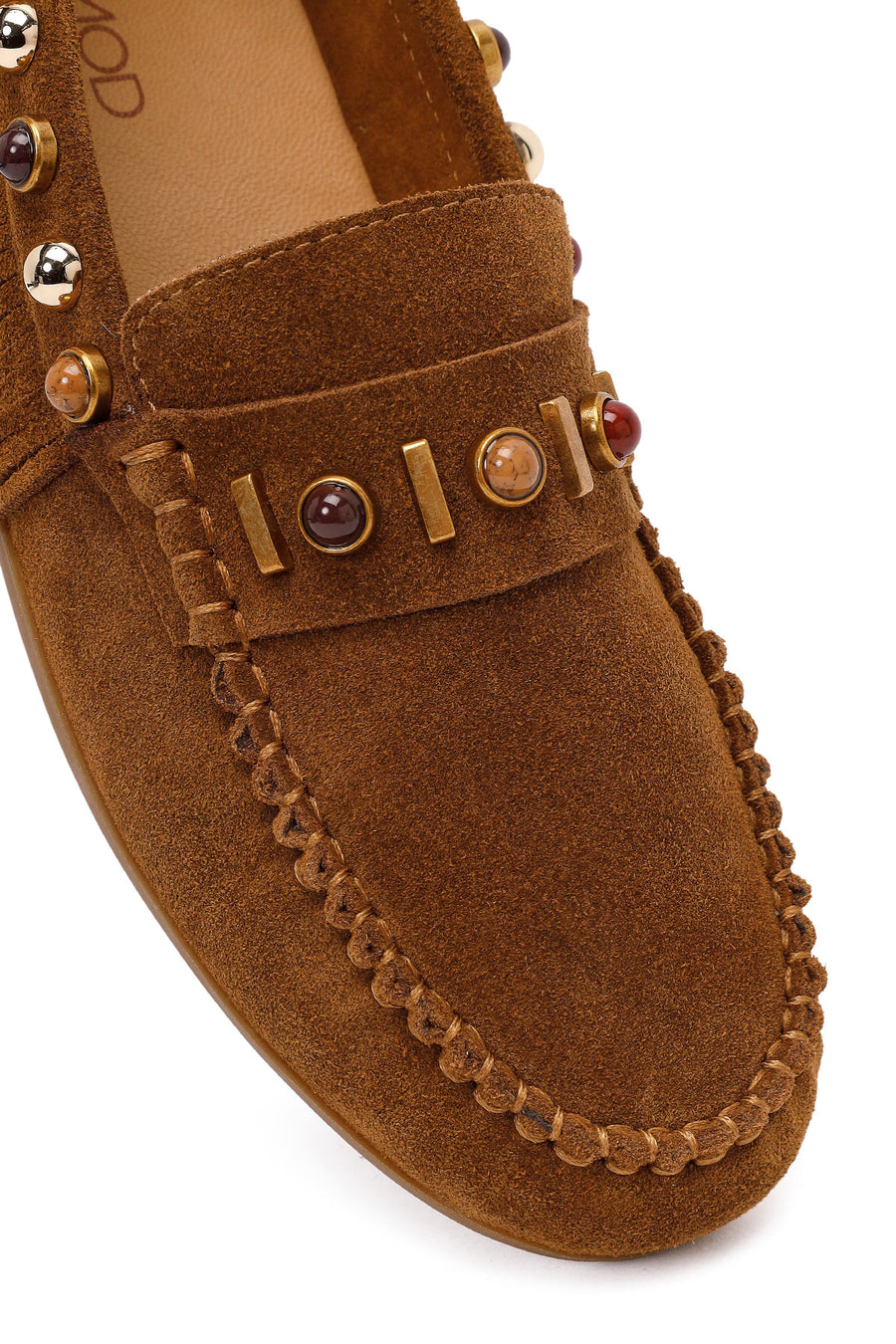 Women's Tan Tassel Suede Leather Loafer
