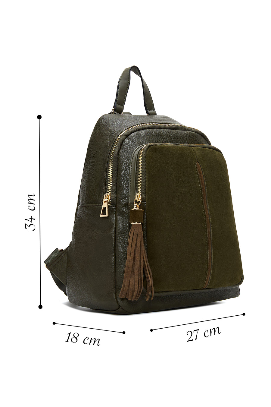 Woman Khaki Casual Backpack