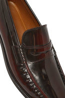 Men's Burgundy Leather Classic Loafer | Derimod