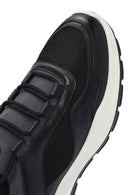 Men's Black Lace-Up Leather Casual Sneaker | Derimod