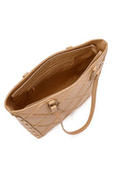 Women's Beige Printed Casual Shoulder Bag | Derimod