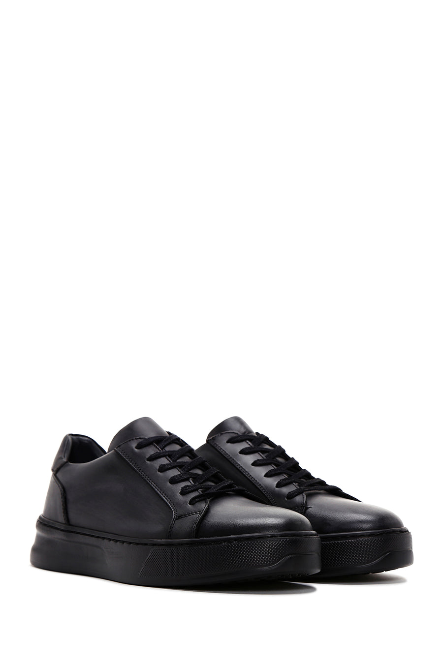 Men's Black Leather Sneaker