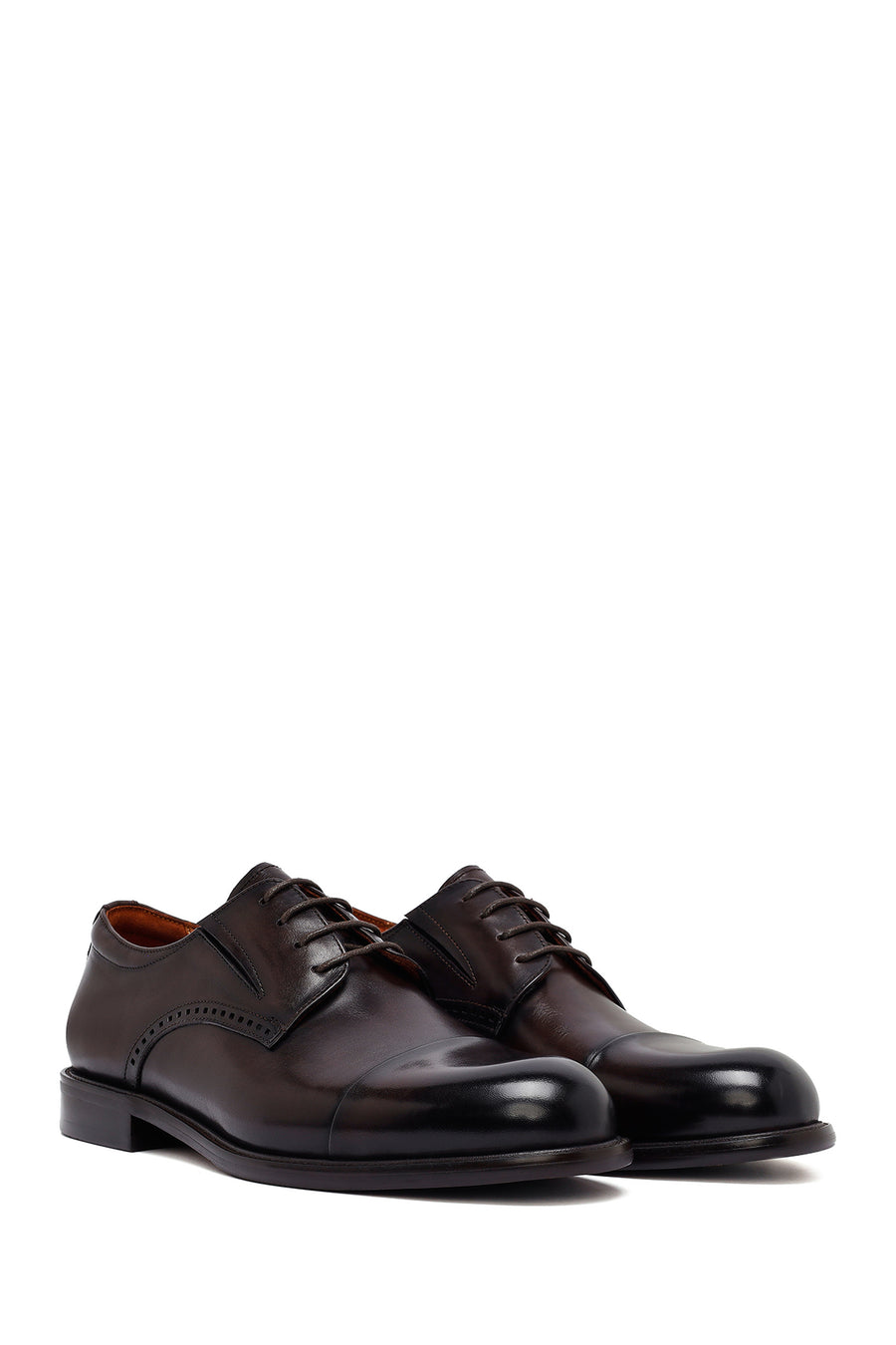 Men's Brown Lace-Up Leather Classic Shoes