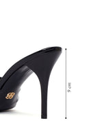 Woman Black Thin-Heeled Patent Leather Leather Slipper | Derimod