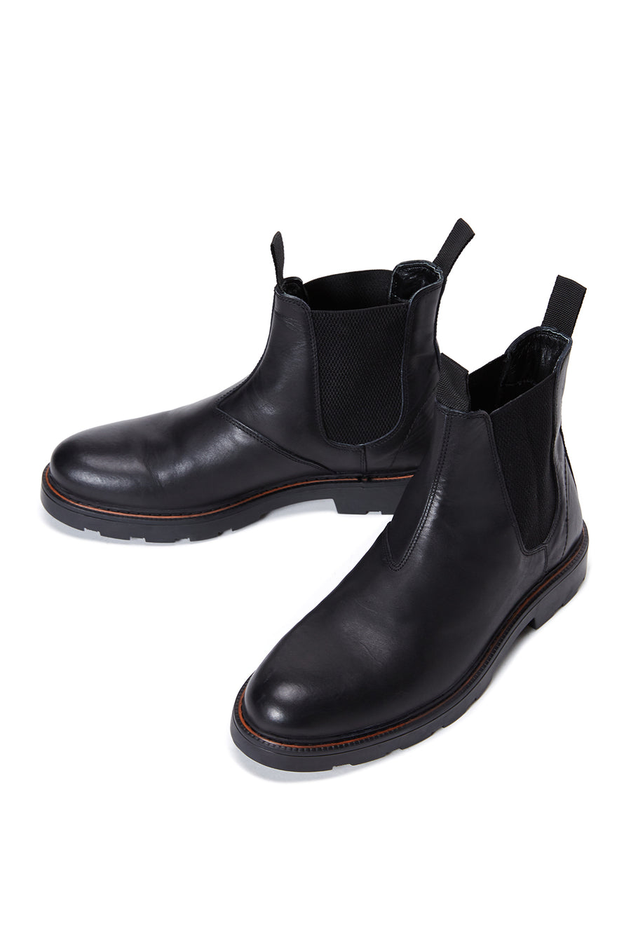 Men's Black Leather Chelsea Boots