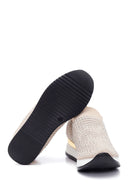 Kadın Bej Taşlı Sneaker | Derimod