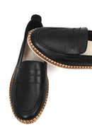 Women's Black Leather Loafer | Derimod