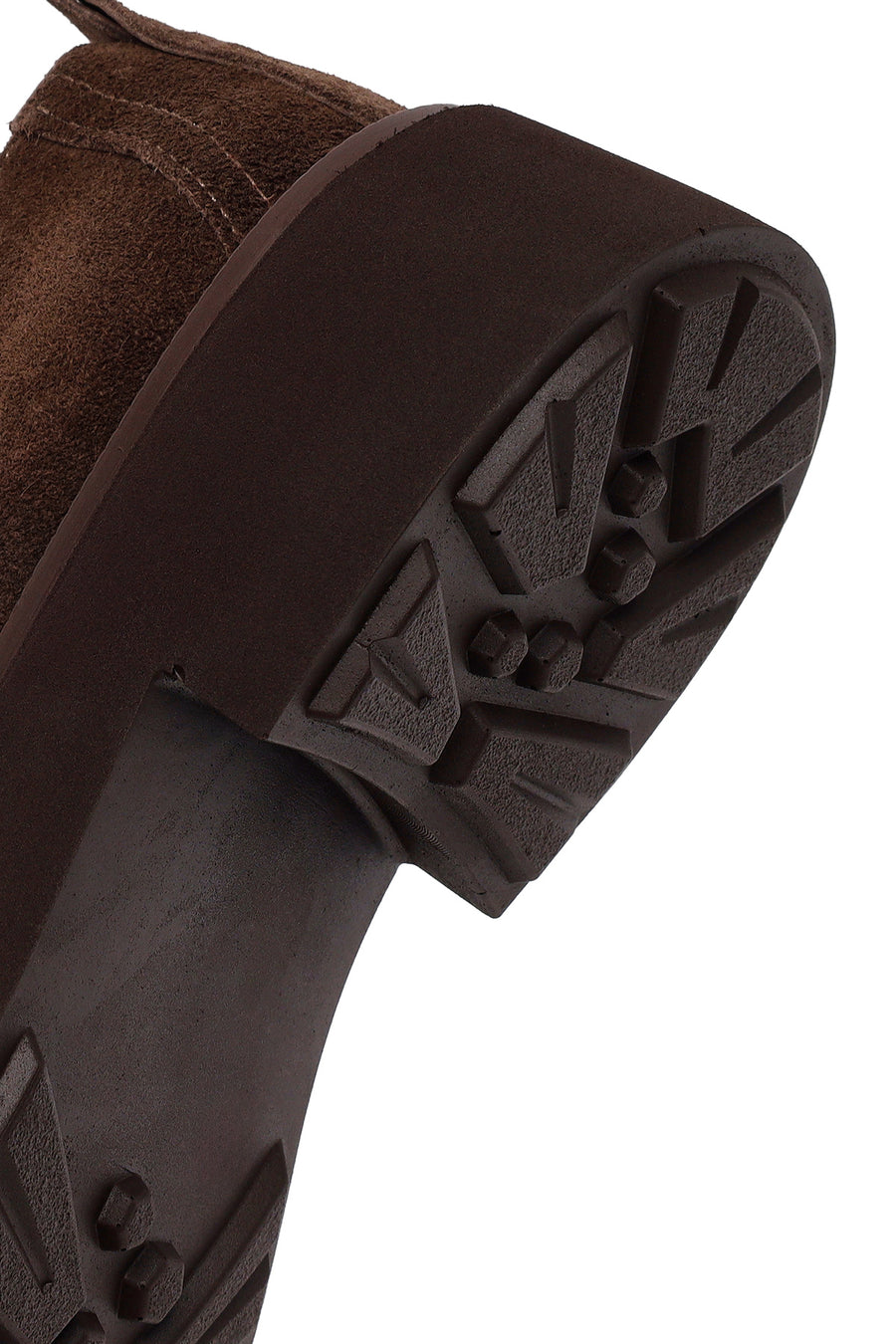 Woman Dark Mink Suede Masculine Loafer