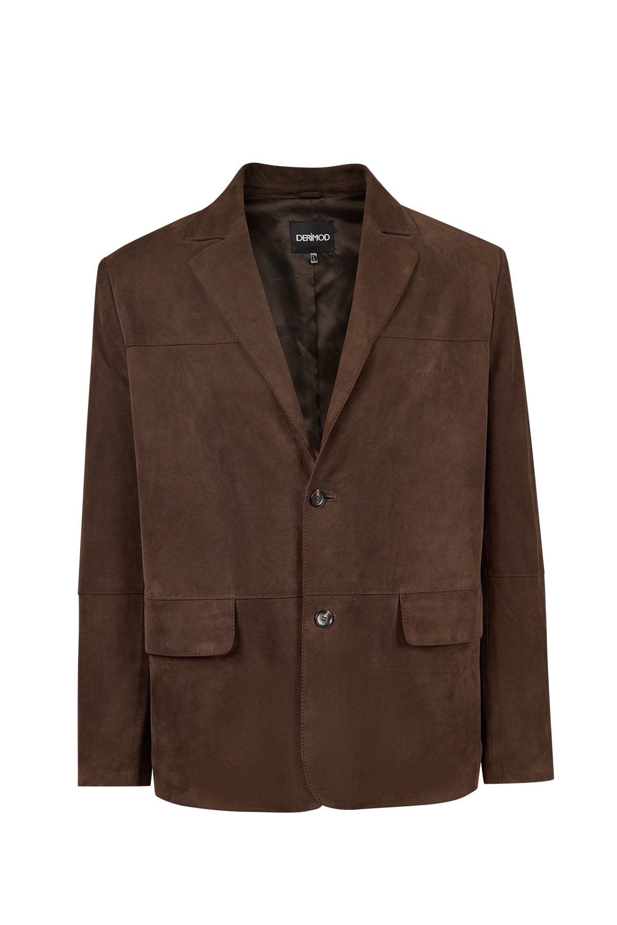 Rodrygo Men's Brown Blazer Suede Leather Jacket 25WGD656510 | Derimod