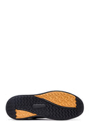 Erkek Siyah Bağcıklı Kalın Tabanlı Deri Sneaker | Derimod