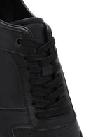 Men's Black Lace-up Leather Sneaker | Derimod