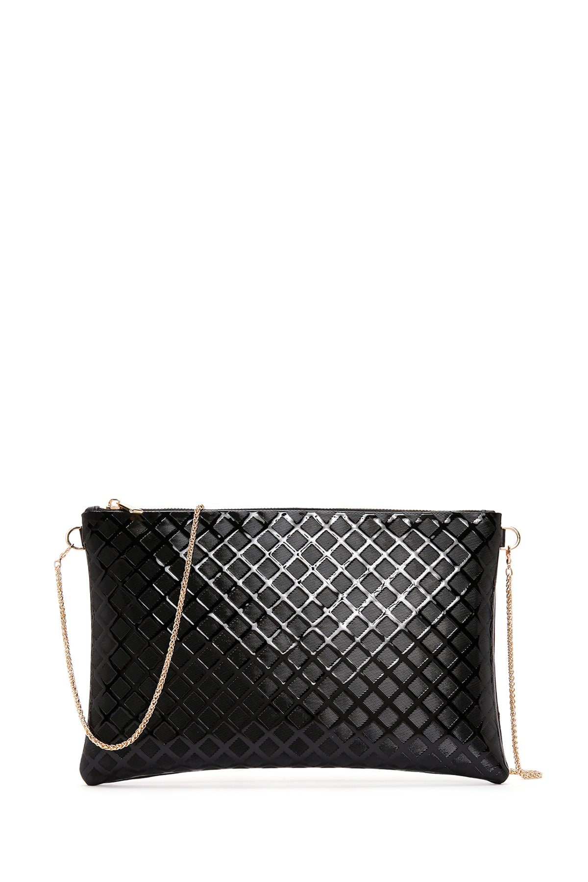 Women's Black Long Chain Strap Clutch Bag 24SBD221814 | Derimod