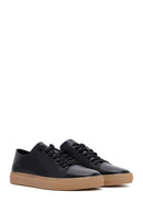 Men's Black Lace-up Leather Sneaker | Derimod