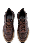 Men's Brown Lace-Up Leather Sneaker | Derimod