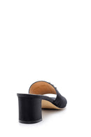 Women's Leather Heeled Slippers | Derimod