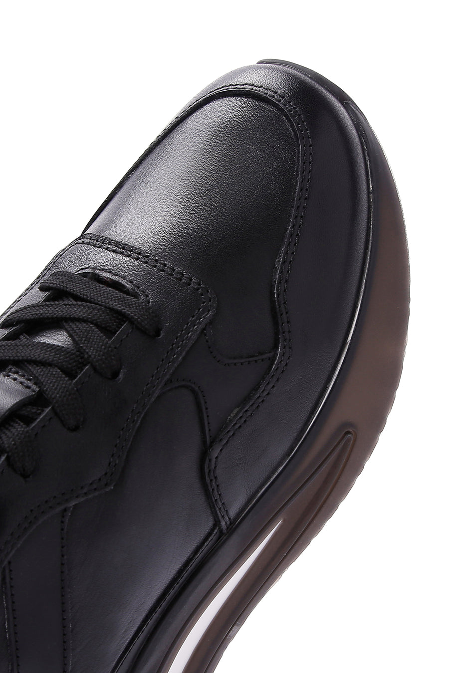 Men's Black Leather Sneaker