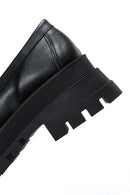 Women's Black Thick Soled Masculine Loafer | Derimod