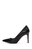 Women's Black Leather Stiletto | Derimod