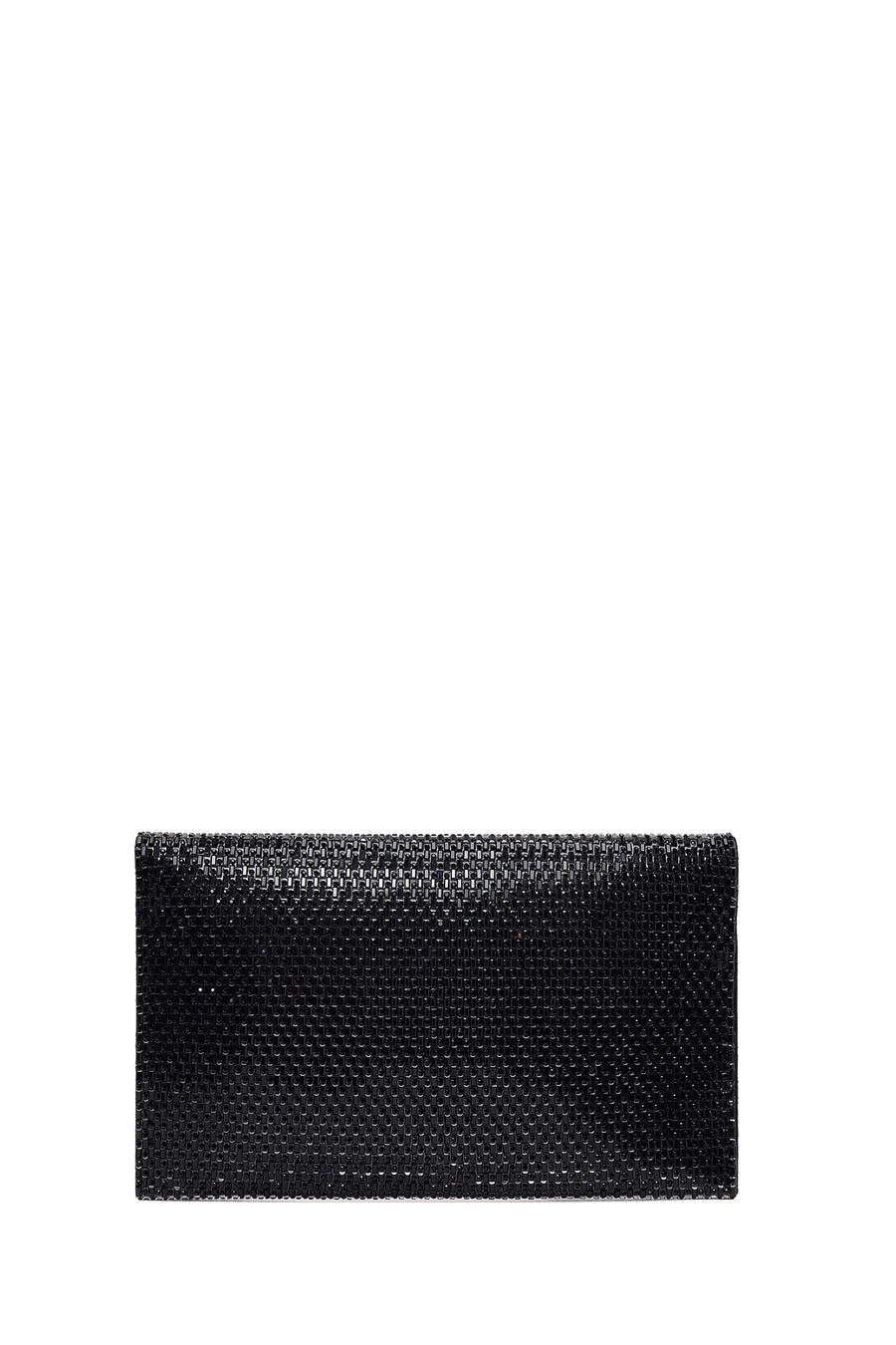 Woman Black Chain-Strap Rhinestone Evening Bag