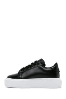 Women's Black Stone Thick Soled Sneaker | Derimod