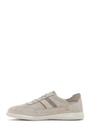 Men's Beige Lace-Up Nubuck Leather Sneaker | Derimod