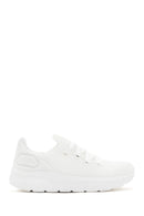 Derimod Zero Women's White Lace-Up Thick Soled Fabric Sneaker | Derimod