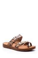 Women's Snakeskin Patterned Slippers | Derimod