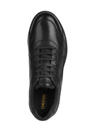 Geox Men's Black Spherica Ec12 Lace-up Leather Casual Sneaker | Derimod