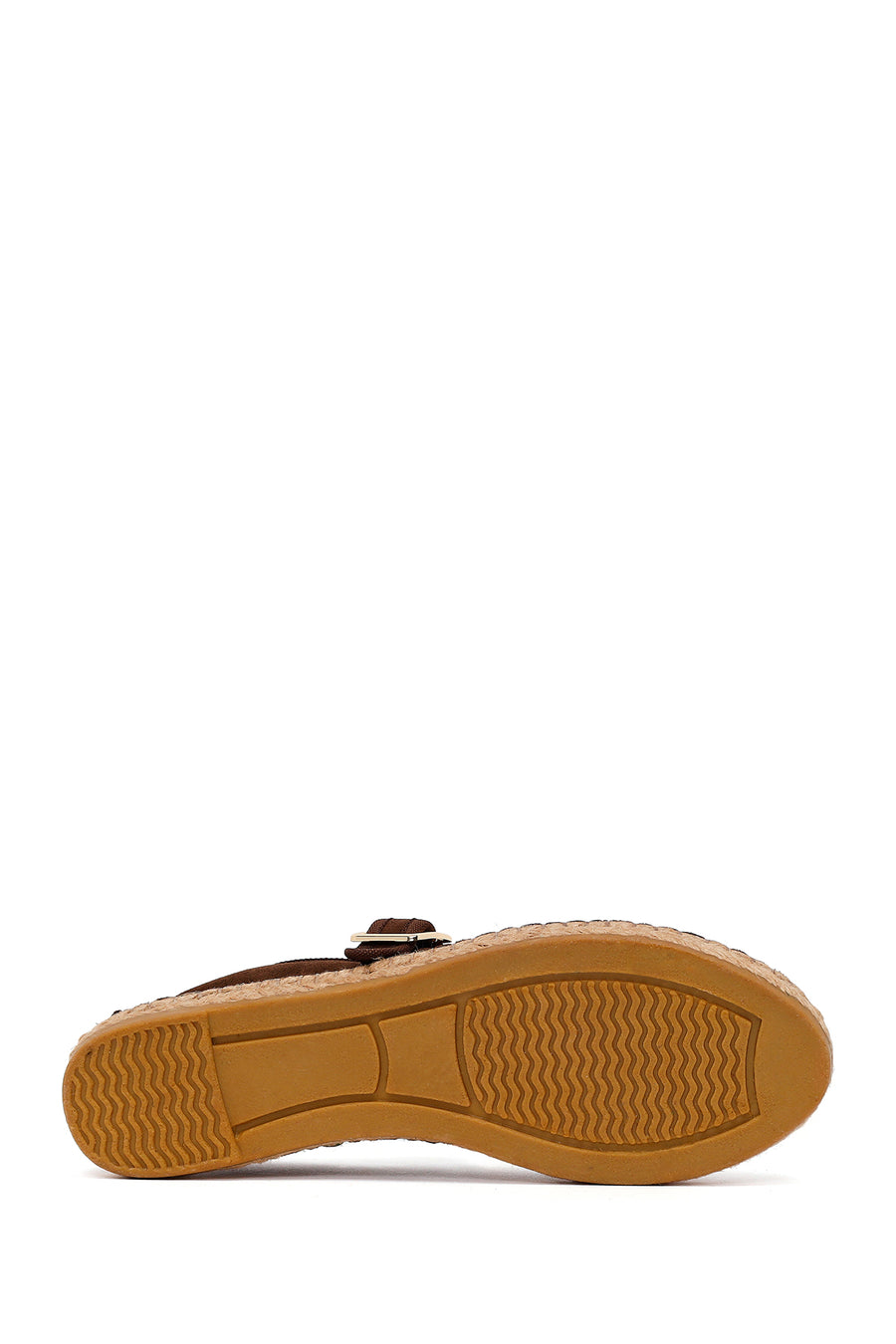 Women's Brown Strap Suede Leather Espadrilles