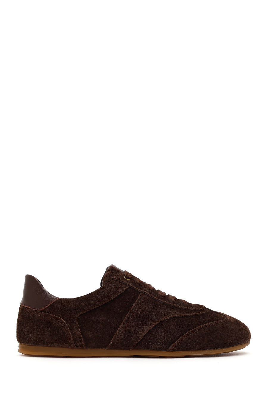Women's Brown Lace-up Suede Leather Sneaker 26PFD410810 | Derimod