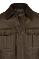 Explorer Male Green Suede Leather Jacket | Derimod