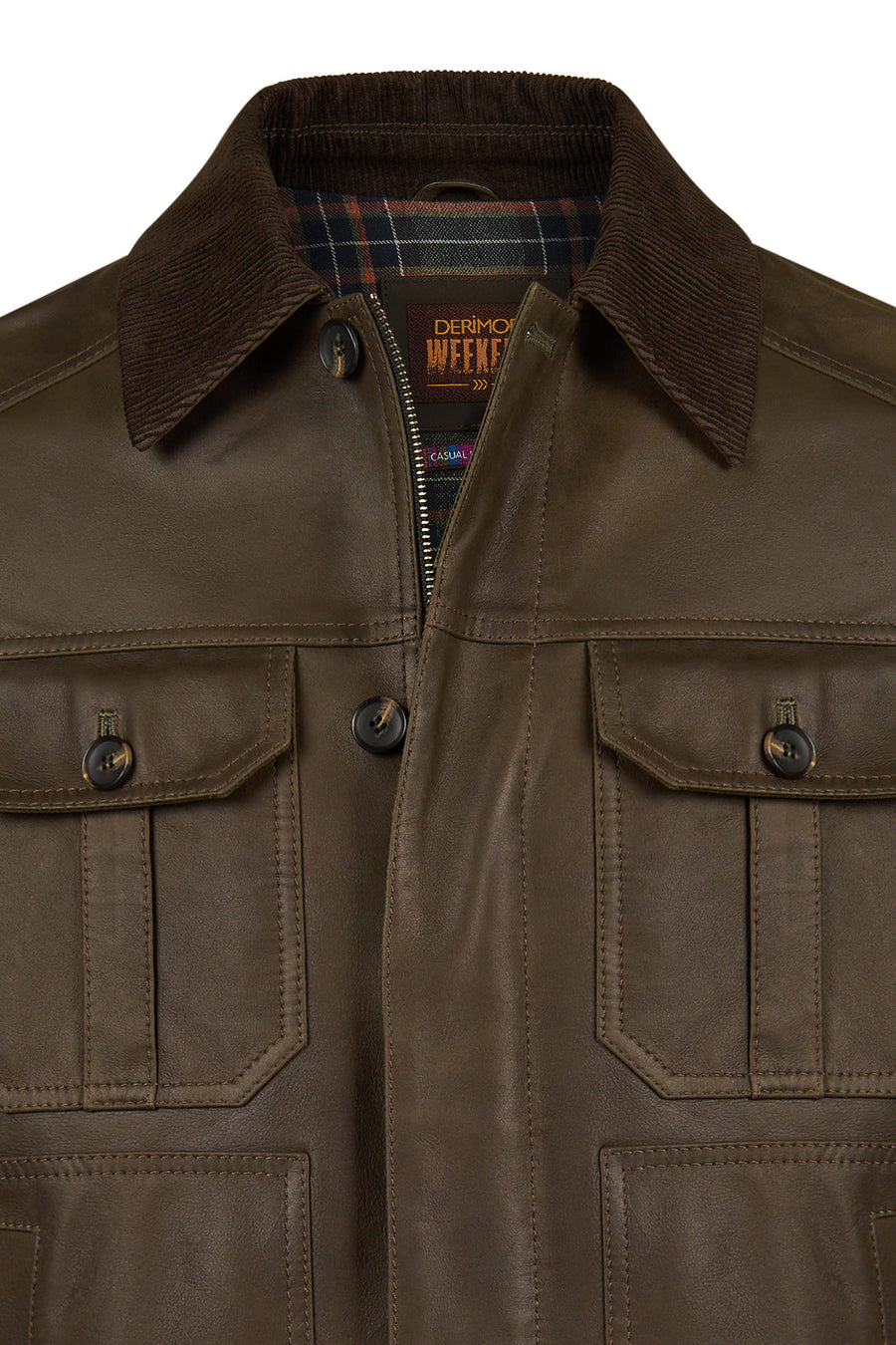 Explorer Male Green Suede Leather Jacket