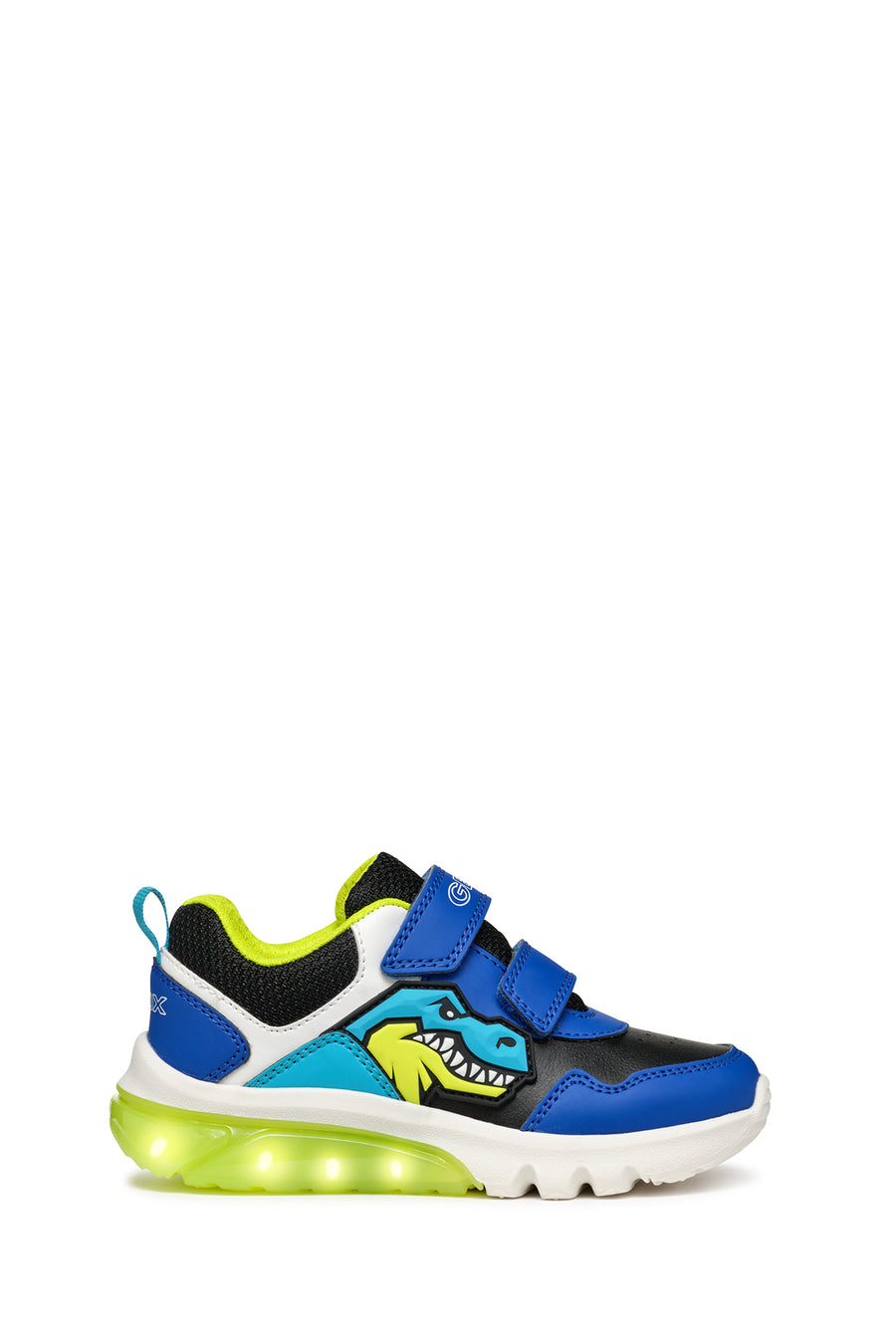 Geox Boy Blue Ciberdron Banded Patterned Light Detailed Sneaker