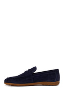 Male Navy Suede Loafer | Derimod