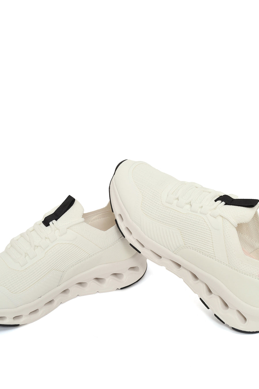 Derimod Zero Woman White Thick-Soled Lace-Up Fabric Sneaker