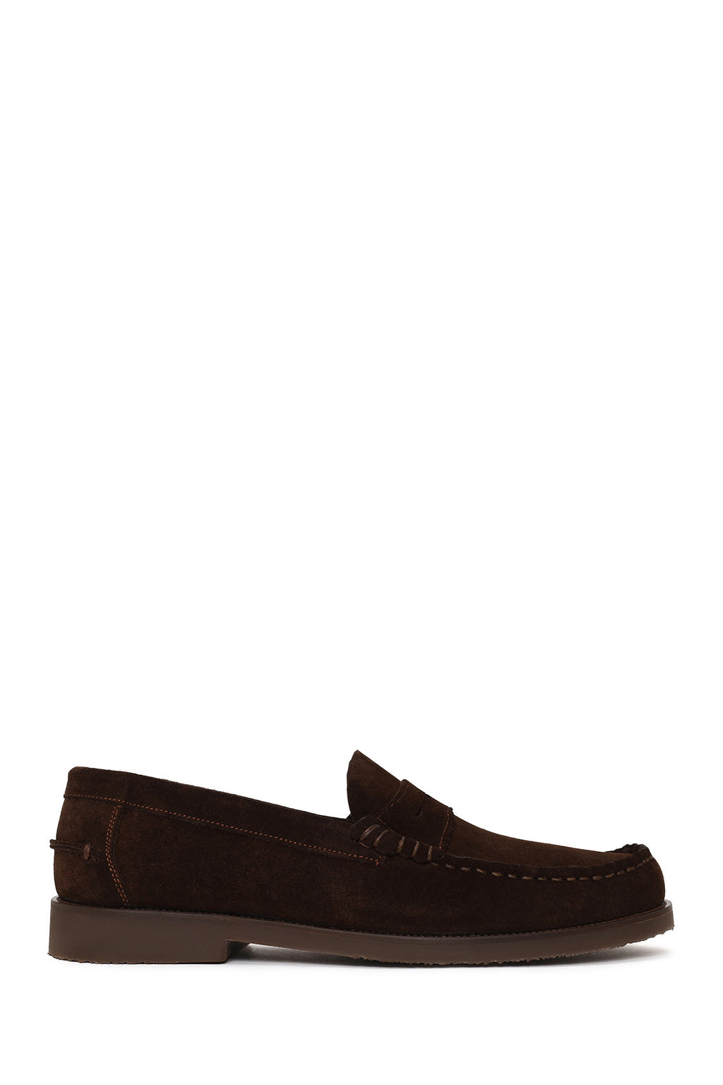 Erkek Kahverengi Süet Deri Casual Loafer