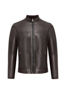 Clint Men's Brown Suede Double-Sided Leather Jacket | Derimod