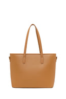 Woman Beige Long-Strap Printed Classic Shoulder Bag | Derimod