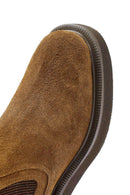 Woman Tan Suede Leather Chelsea Bot | Derimod