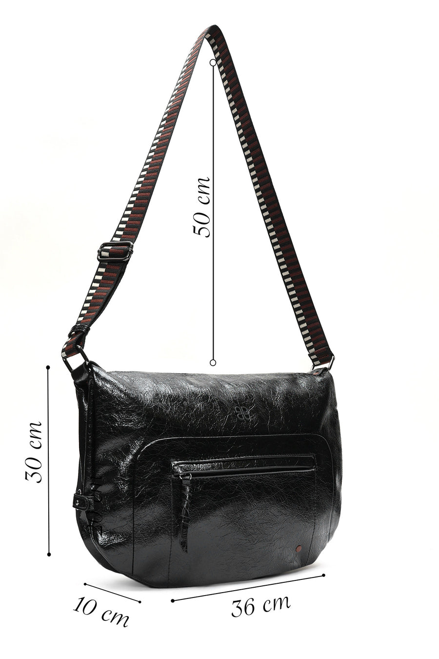 Women's Black Long Strap Shoulder Bag