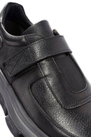 Men's Black Leather Strap Sneakers | Derimod