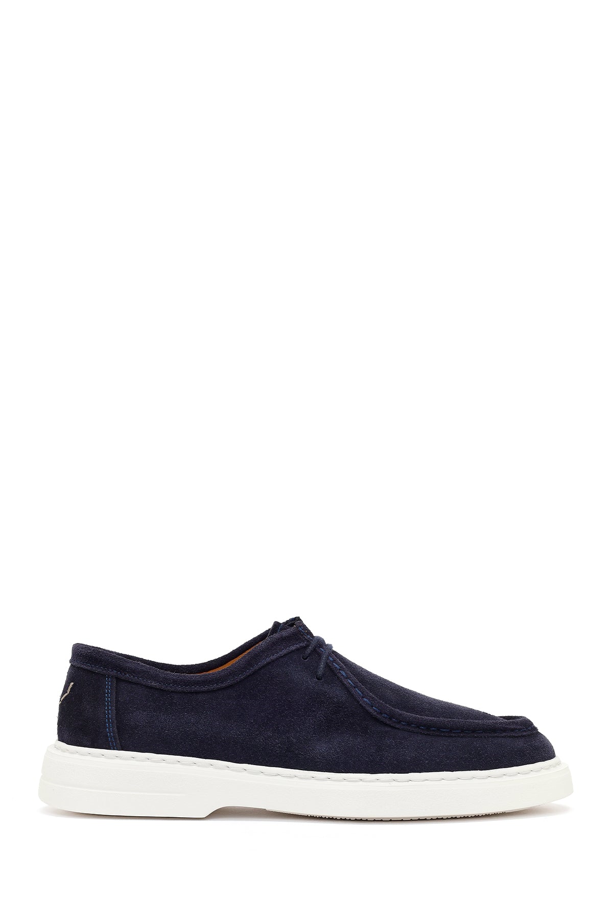 Men's Navy Blue Lace-up Suede Leather Casual Shoes 26SFD750910 | Derimod