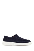 Men's Navy Blue Lace-up Suede Leather Casual Shoes | Derimod
