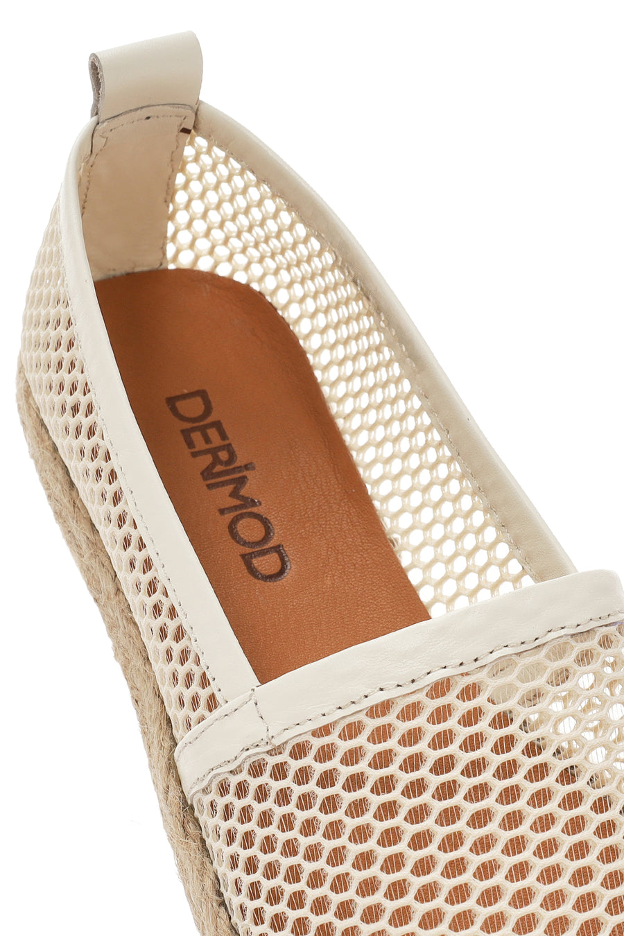Women's Cream Leather Espadrilles