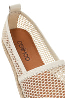 Women's Cream Leather Espadrilles | Derimod