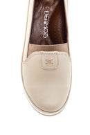 Kadın Bej Deri Comfort Loafer | Derimod