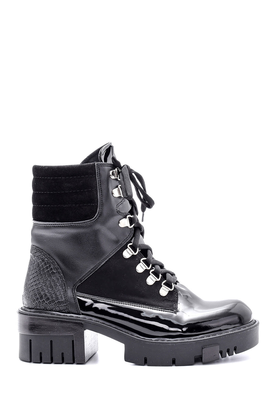 Women's Patent Leather Boots 19WFD282014 | Derimod