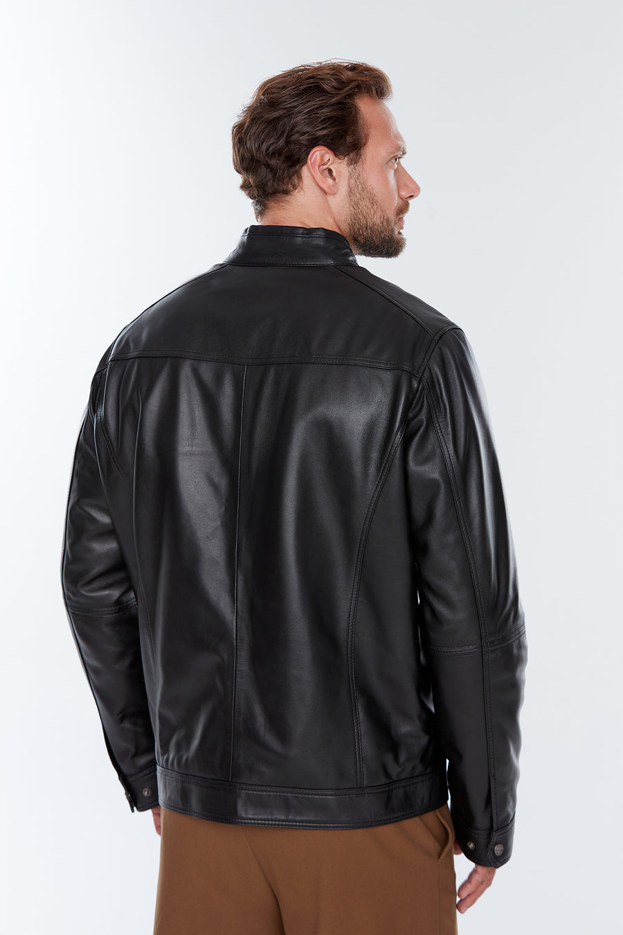Ford (Plus) Men's Black Leather Jacket